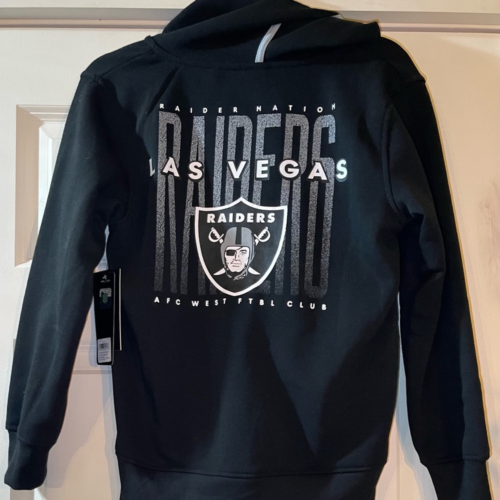 NFL Raiders Boys Full Zip Hoodie